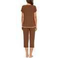 thumbnail image 4 of MINTLIMIT - Hauts à Manches Courtes et Pantalons Capri - Ensembles Pyjama Unis pour Femmes, 4 of 4