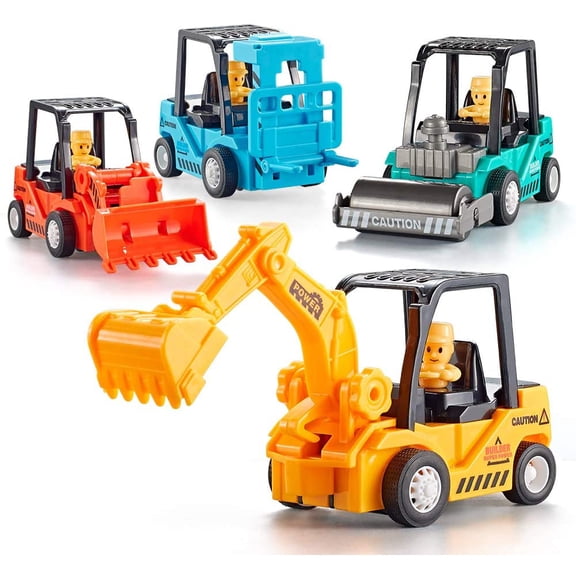 Aochakimg Toddler Truck Toys Boys Gift, Baby Push Go Car Truck Dump Bullozer Excavator Bw Toys Sand Beach Vehicles Sets for Kids 3 4 5