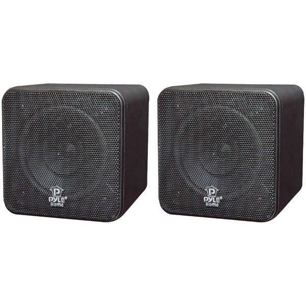Pyle Home® 4" 200watt Minicube Bookshelf Speakers (black)