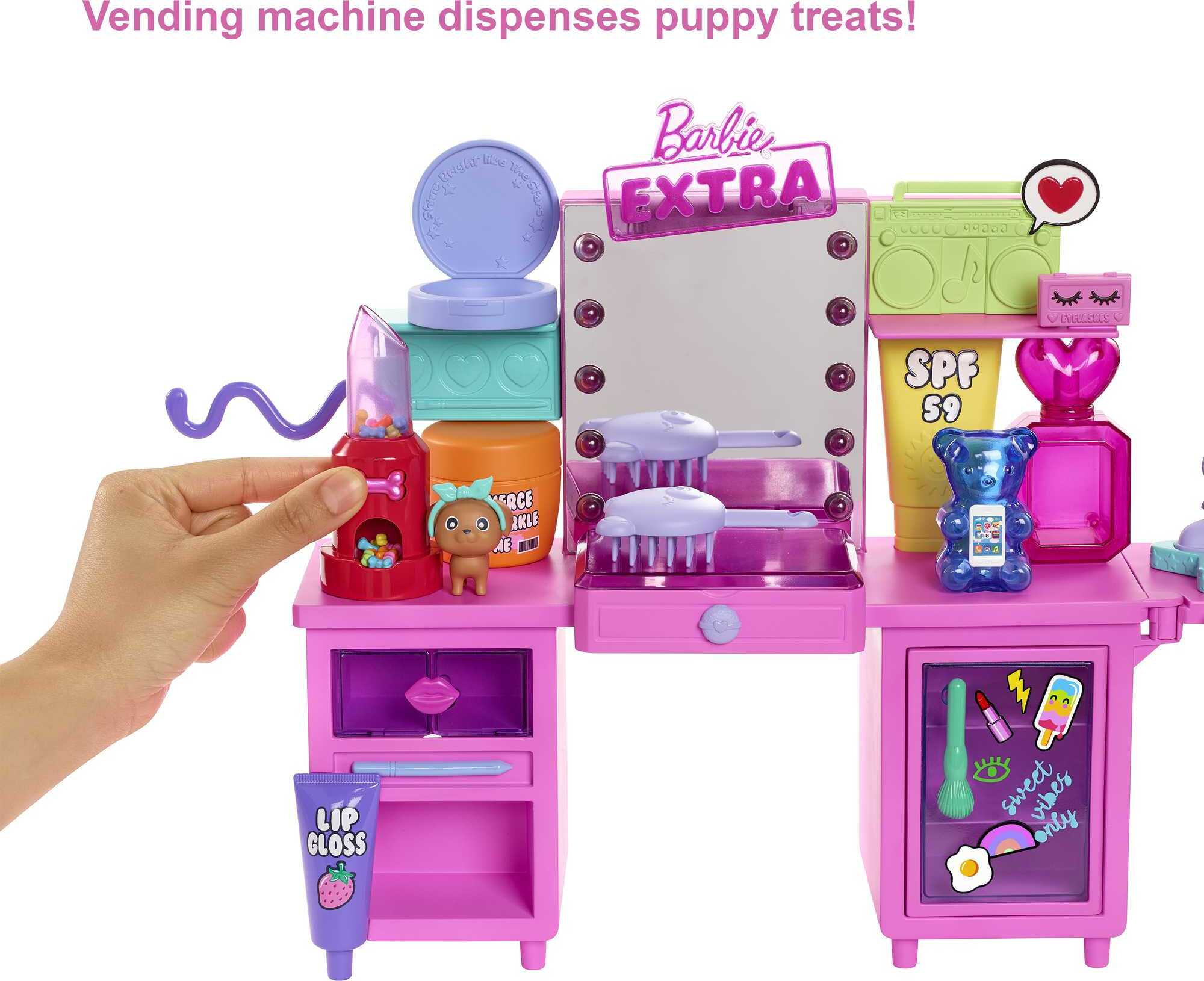Barbie Extra Fashion Doll and Vanity Playset with 45+ Accessories, Vanity and Puppy - image 5 of 8