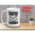 thumbnail image 2 of Farmer Mug White 15oz - Worl'Ds Greatest Farter I Mean Farmer - Farm Market Tractor Biodegradable Environmetal Friendly, 2 of 7