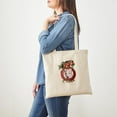 thumbnail image 3 of CafePress - Christmas Deck The Halls Pitbull Tote Bag - Unisex Canvas Tote Bag, Beige, 1-Piece, 3 of 6