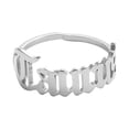 thumbnail image 1 of Twelve Constellation English Letter Ring Opening Stainless Steel Adjustable Ring, 1 of 9
