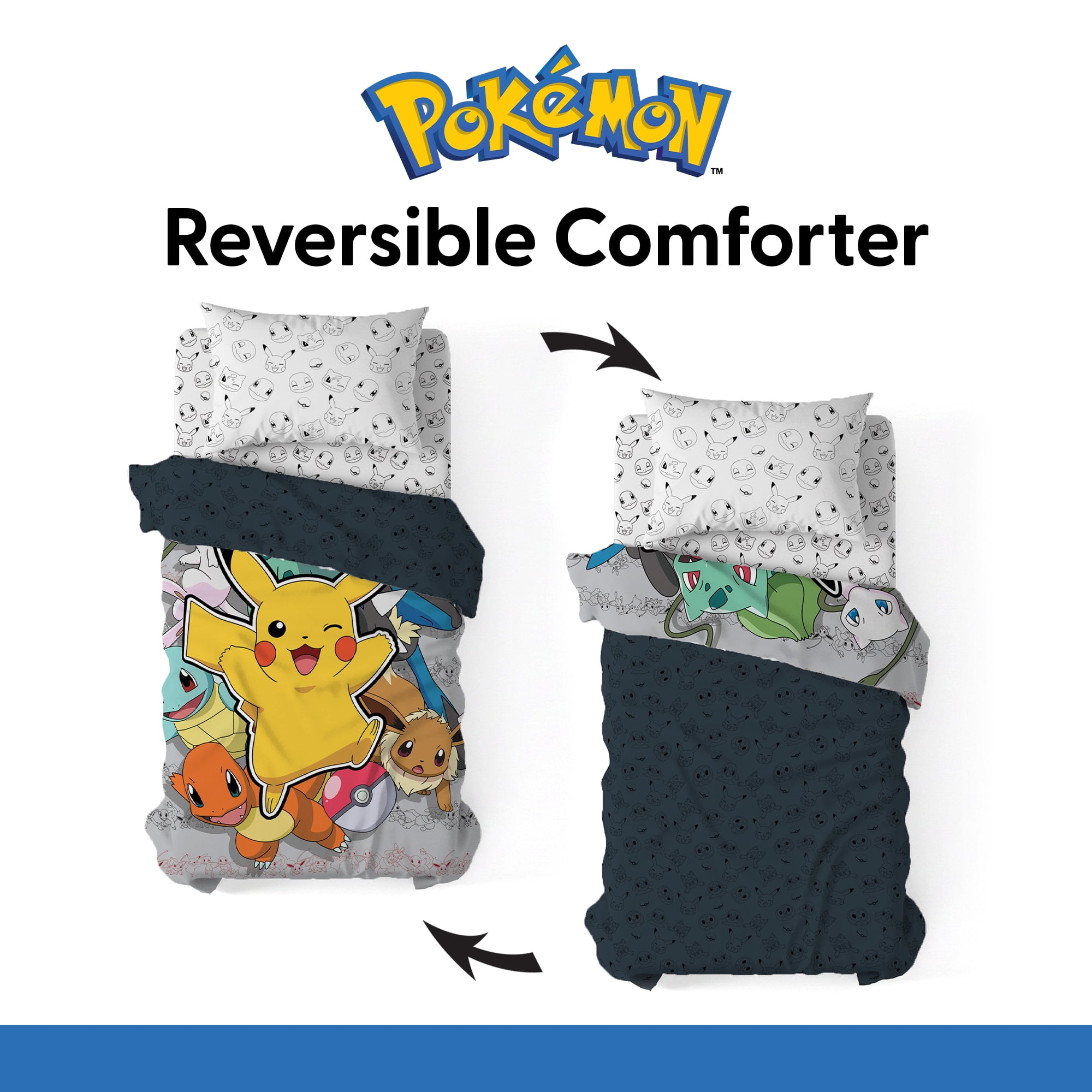 Pokemon Battle Squad Twin Bed in a Bag Set with Comforter & Sheet