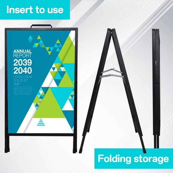 Goxfaca Poster Board Stand Store Sign Holder Floor Standing Sign Holder Heavy Duty Double-Sided Weighted Poster Stand for Wedding Restaurant Cafe nice