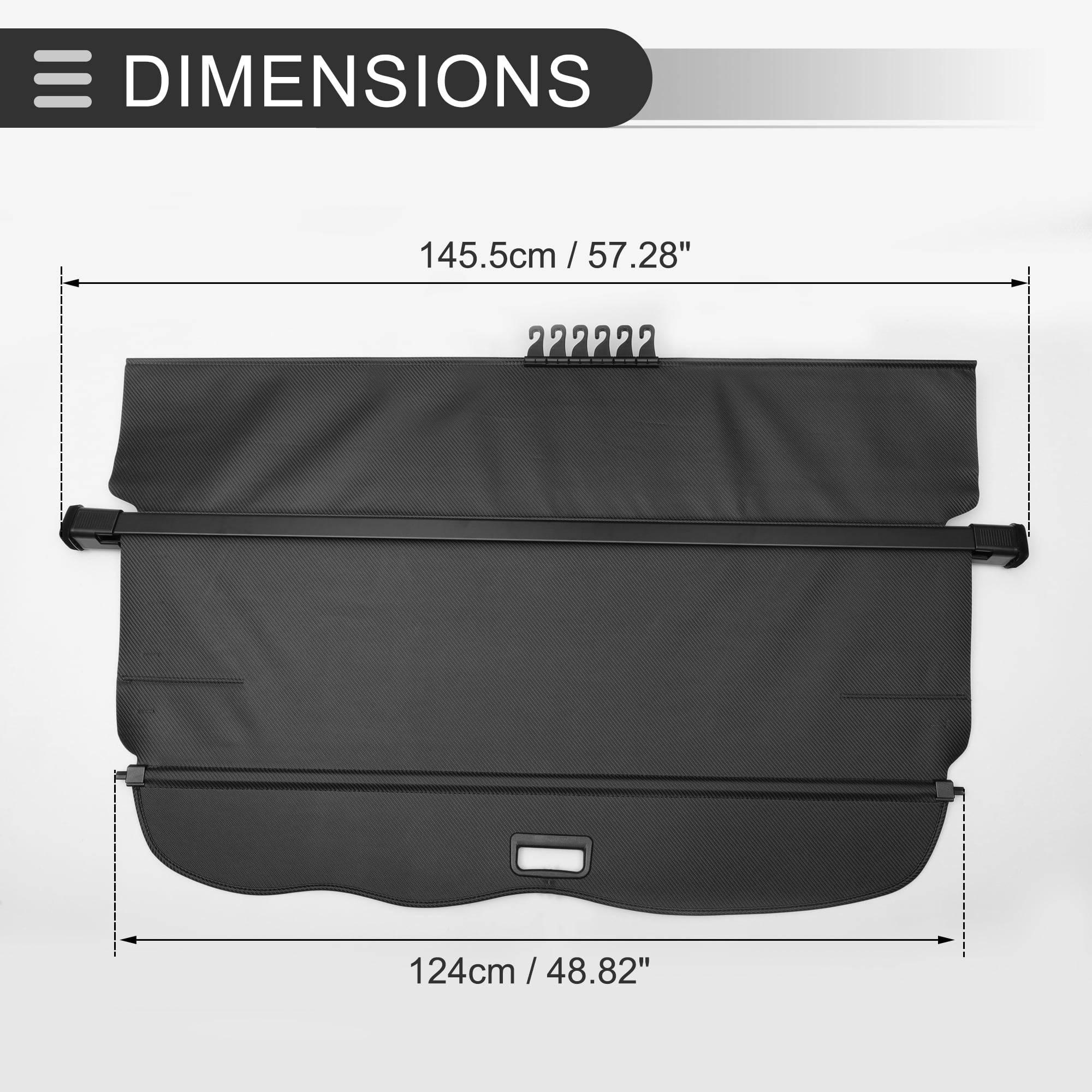 Unique Bargains Retractable Aluminum Alloy Cargo Cover for Lexus GX GX460 2010-2023