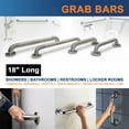 thumbnail image 5 of Highcraft Grab Bar for Bathtubs and Showers, Shower Grab Bars for Seniors and Elderly, Safety Bar for Bathroom 18" x 1.5" ADA Compliant Grab Bar, Heavy Duty Stainless Steel Shower Handle Wall Mount, 5 of 7