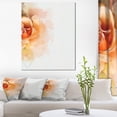 thumbnail image 1 of Orange Rose Flower Watercolor - Flower Artwork on Canvas, 1 of 4