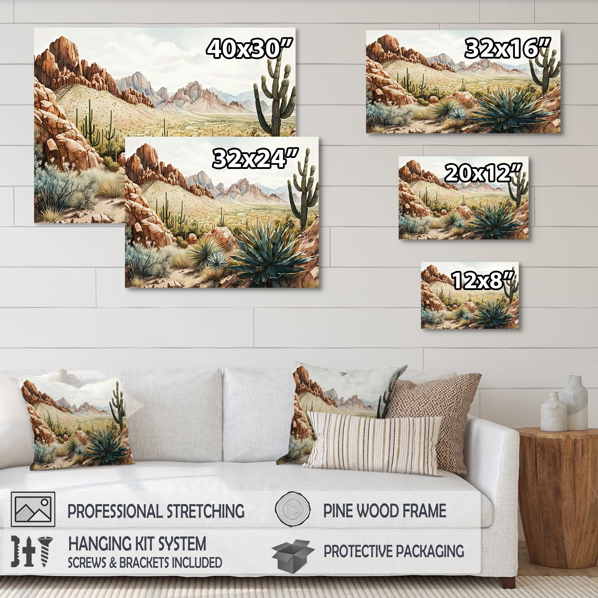 Designart Arizona Desert IV Canvas Wall Art