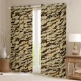 thumbnail image 2 of Homewish Abstract Cow Pattern Blackout Curtains Set of 2 (52x84 Each),Vintage Camouflage Window Curtains,Brown Beige Curtains and Drapes For Girls Teens,Microfiber Bedroom Decor, 2 of 6