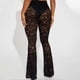 thumbnail image 4 of Body de encaje de cintura alta para mujer con leggings y pantimedias elásticas transparentes con diseño de volantes, 4 of 7