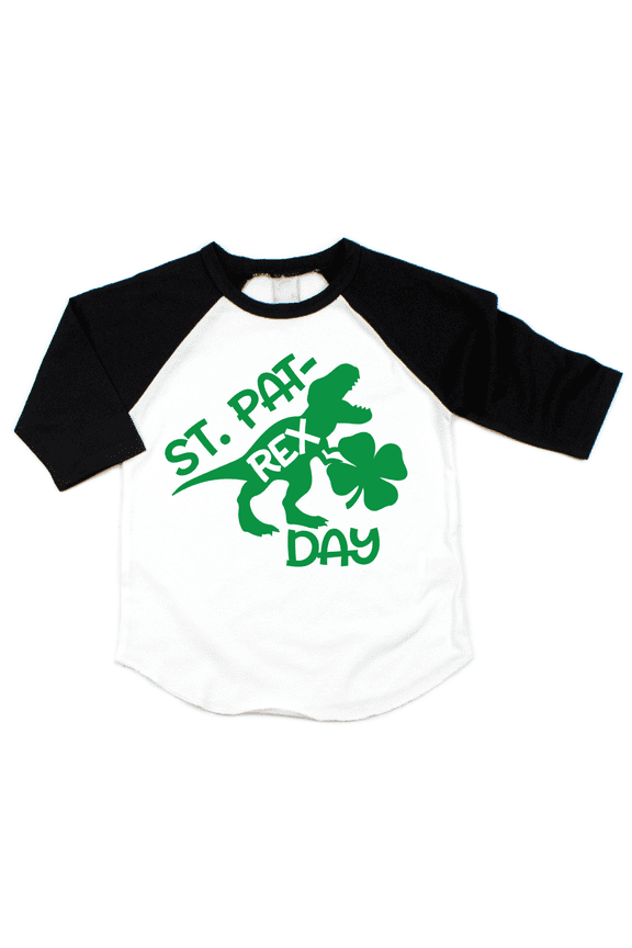 Boys St. Patrick's Day Shirt, Dinosaur T-Rex