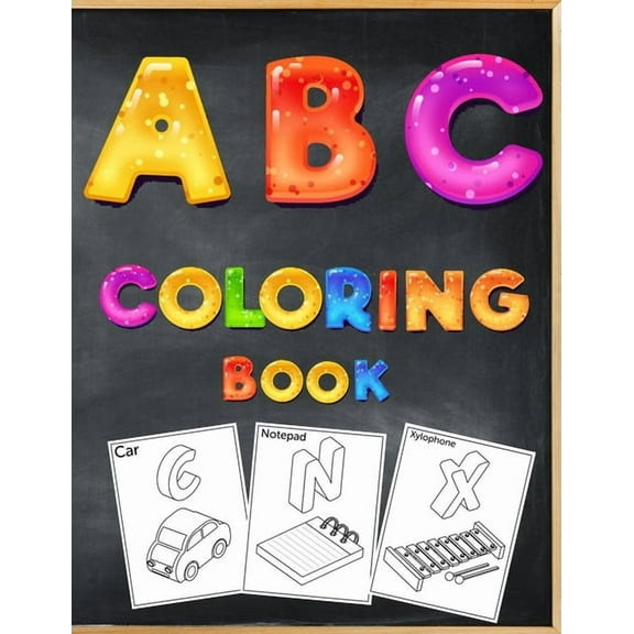 ABC coloring book: ABC Toddler Coloring Book with fun 3D Letters, Colors, Shapes, Animals, Numbers, Alphabet for Pre-Rea, (Paperback)