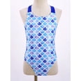 thumbnail image 5 of Zaldita Girls One Piece Swimsuits Summer Beach Swimwear UPF 50+ Protective Quick Dry Bathing Suit Blue Fish Scales 16, 5 of 7
