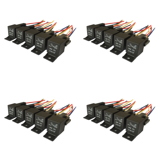 Arnés Relé Coche 5 Uds Relé Automotriz SPDT 5 Pines (12V)