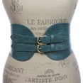 thumbnail image 2 of Ladies 5" Wide High Waist Fashion Double Buckles Stretch Belt, 2 of 3