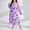 Purple, variant on Womens Nightshirts & Gowns Large Loose Long Sleeve Butterfly Print Drop Shoulder Long Sleeping Dress Purple