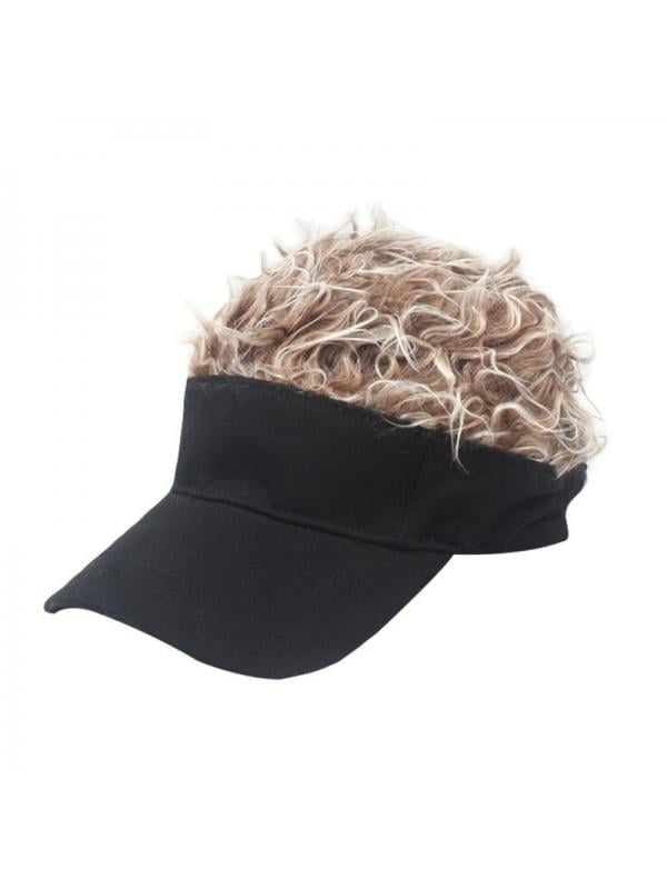 golf visor with hair