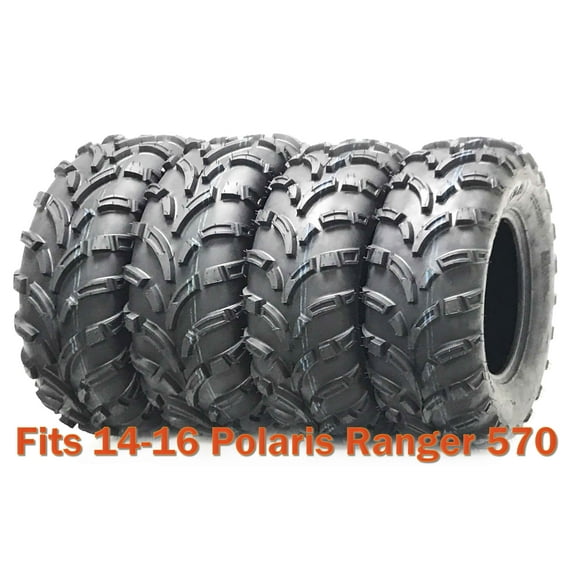 Set 4 WANDA ATV tires 25x8-12 & 25x11-12 for 14-16 Polaris Ranger 570