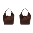 thumbnail image 1 of Bolso Mano PU para Mujer Tipo Cubo A La Hobo Elegante (café), 1 of 4