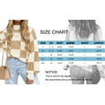 thumbnail image 6 of MOSHU Oversized Sweaters for Women Drop Shoulder Plaid Colorblock Tops Fall Crewneck Pullover Sweater, 6 of 10