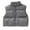 Grey, variant on Kids Zip up Lightweight down Vest High Neck Zipper Pockets Sleeveless Puffer Jackets Boys Girls Winter Warm Outwear