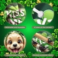 thumbnail image 4 of Green Theme St. Patrick's Day Banner Shamrock Design Display Cute Puppy Golden Stars Shamrock Backdrop for St. Patrick's Day Party Festival Pet Celebration, 4 of 9