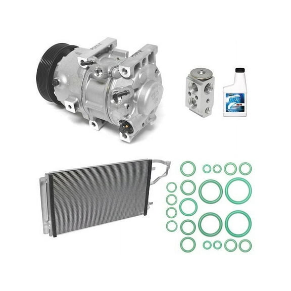 A/C Compressor Kit with Condenser - Compatible with 2012 - 2014 Hyundai Sonata 4-Cylinder 2013