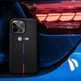 thumbnail image 6 of BMW Stamped Tricolour Stripe Case for iphone 15 Pro 6.1" Black - BMHCP15L22NSTB, 6 of 6
