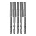 thumbnail image 1 of 5Pcs Rotary Hammer Drill Bit Cemented Carbide Tip Spiral 2 Flutes Impact Drill Bit for Brick Stone 110mm 8mm/0.31in Open Diameter, 1 of 5
