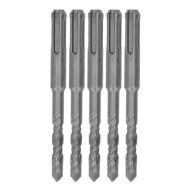 5Pcs Rotary Hammer Drill Bit Cemented Carbide Tip Spiral 2 Flutes Impact Drill Bit for Brick Stone 110mm 8mm/0.31in Open Diameter