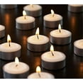 thumbnail image 3 of 100 Pack Tea Light Candles Bulk Pack 3 hours Burn White Unscented, 3 of 5