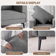 thumbnail image 6 of JULY'S SONG Accent Chair, Linen Fabric Comfy Upholstered Living Room Chairs, 37.8" Wide Mid Century Oversized Chair, Modern Arm Chair for Bedroom, Dark Gray, 6 of 10