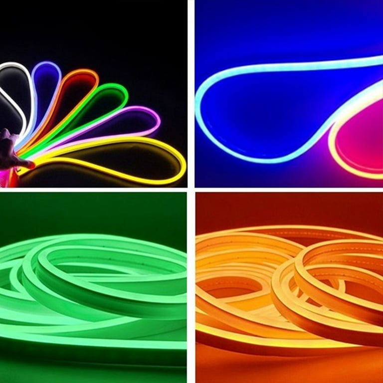 Mulanimo LED Flexible Silicone Neon Light Strip Set 2835 5M 12V Low Voltage  6X12 Waterproof Flexible Light Strip 