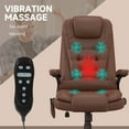 HighBack Vibration Massage Chair, Heating Office Chair, Brown