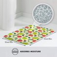 thumbnail image 6 of Bathroom Rugs Non Slip Washable - Cute Teal Pear Red Fruit Kitchen Mats for Floor, Area Rugs for Entryway Rugs Indoor, Laundry Bathroom Room Door Rug with Rubber Backing 20x31.5in, 6 of 8