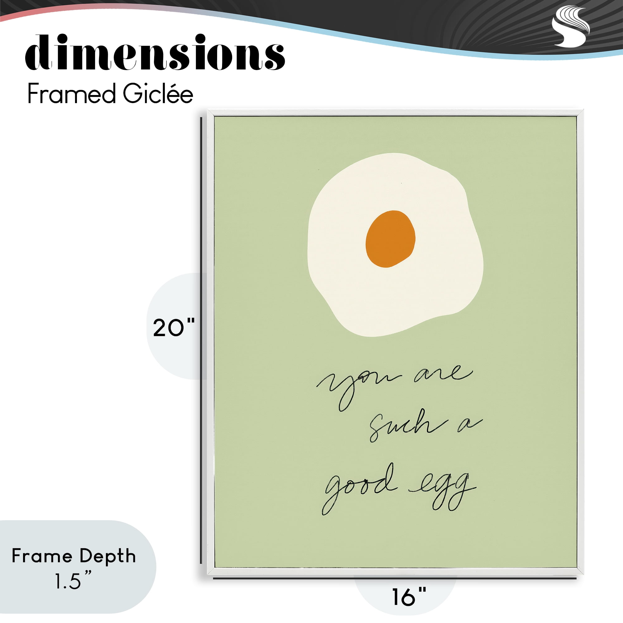 Stupell Industries You Are A Good Egg White Framed Giclee Art, design by SD Graphics Studio