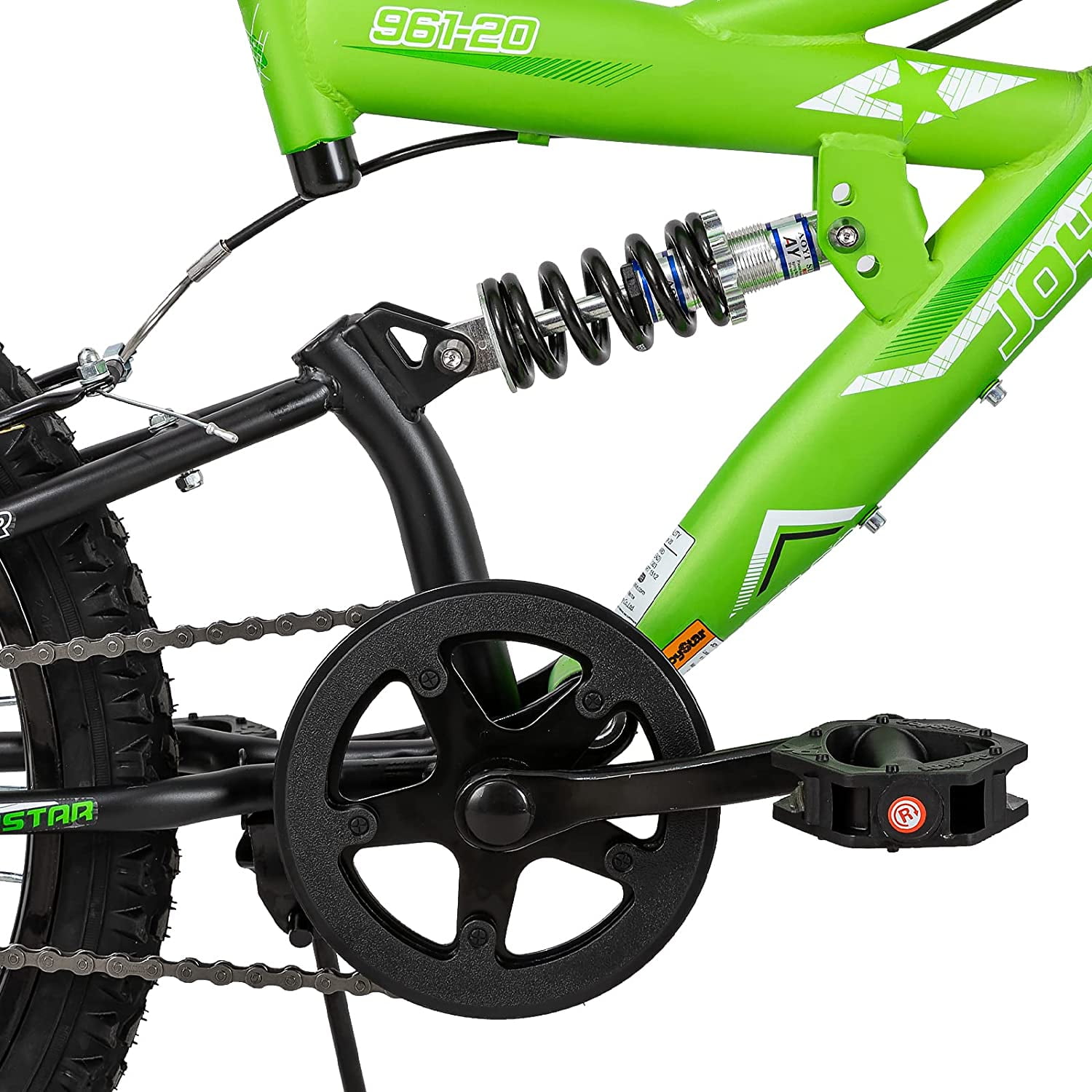 JOYSTAR Contender 20 inch Kids Bike for 7-13 Years Boys & Girls, Full Dual-Suspension Frame , Green