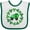 White and Green, variant on Inktastic St Patricks Day Shamrock Truck Boys Baby Bib