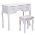 thumbnail image 3 of Patiojoy Tri-folding 7 Drawers Old-fashioned Vanity Mirror Makeup Dressing w/ Removable Top, 3 of 7
