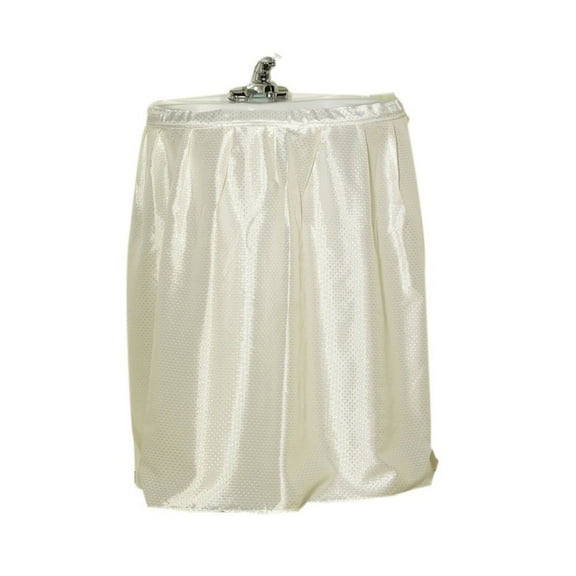 Fabric Bathroom Dobby Sink Skirt/Drape - Ivory