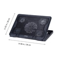 thumbnail image 2 of RENACLIPY Laptop Fan Cooler Black USB Powered with Strong Heat Dissipation for Computer Use, 2 of 8