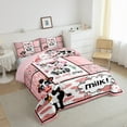 thumbnail image 3 of Castle Fairy Kawaii Cow 3 Pieces Queen Comforter Set for Boys Girls,Cartoon Farmhouse Animal Ultra Soft Bedding Sets,Black Pink Bedding Comforter Set Breathable,Luxury Bedroom Decor,Reversible, 3 of 8