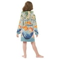 thumbnail image 7 of FORMRS Niños Bathrobe Unisex Hooded Robe Soft Plush Pajamas Sleepwear, Size 2-3T, Blue Goldfish Bowl, 7 of 7