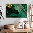 thumbnail image 3 of Elephant Stock Green And Gold Abstract Wall Art - Horizontal Canvas Wall Art - Living Room Wall Decor - Abstract Canvas - Gold And Teal Decor - 24" x 16", 3 of 8