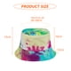 thumbnail image 2 of Sombrero de pescador teñido anudado estampado, sombrero de protección solar para exteriores, sombrero de tazón de doble cara con graffiti, 2 of 5