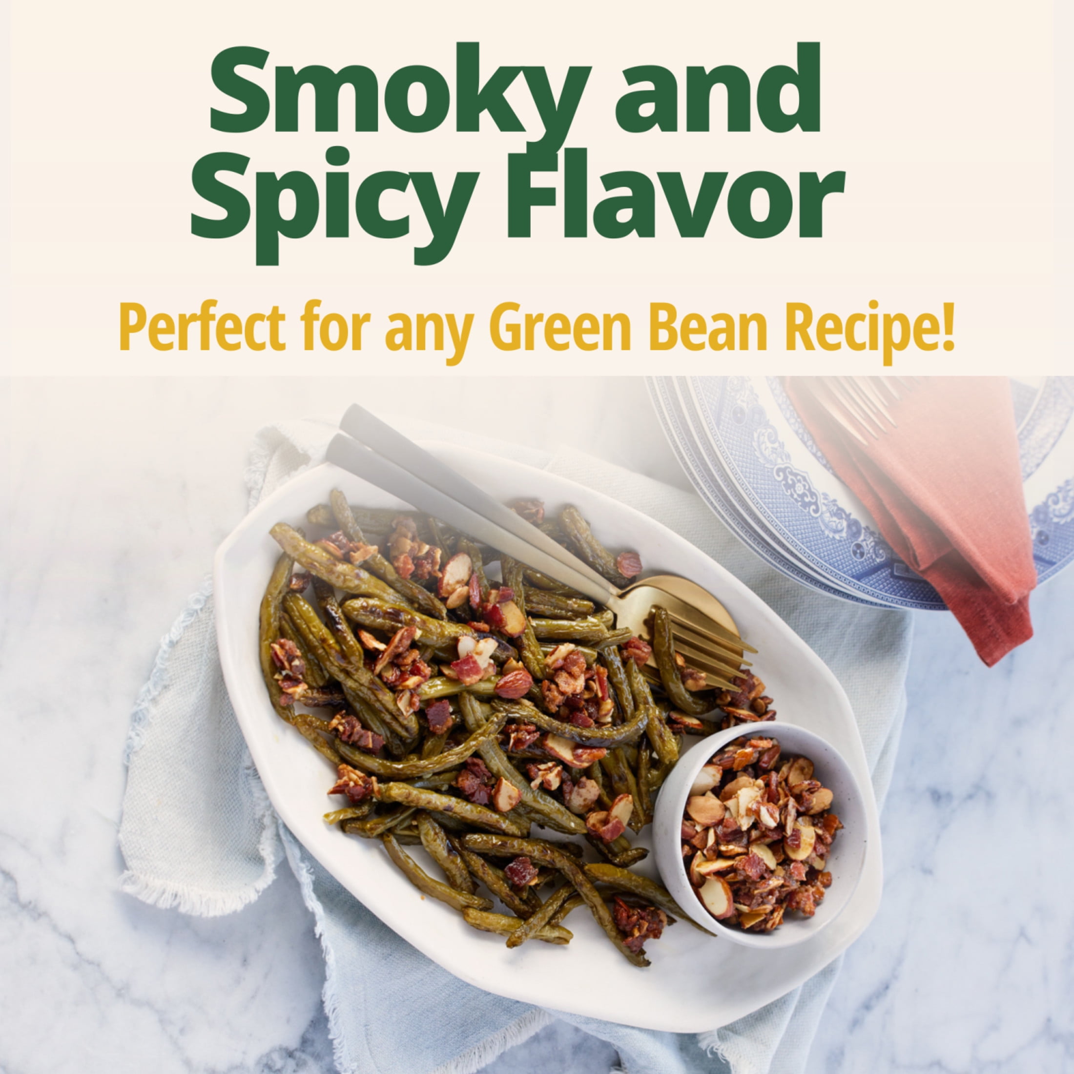 (12 pack) Del Monte Southern Style Whole Green Beans, Canned Vegetables, 14.5 oz Can