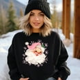 thumbnail image 2 of Pink Santa Hat Sweatshirt, Vintage Santa Shirt, Retro Pink Santa Shirt, Classic Christmas, Pink Christmas, Holiday Clothing, Gift For Women, Merry Christmas Hoodie, Cute Xmas Shirt, 2 of 3