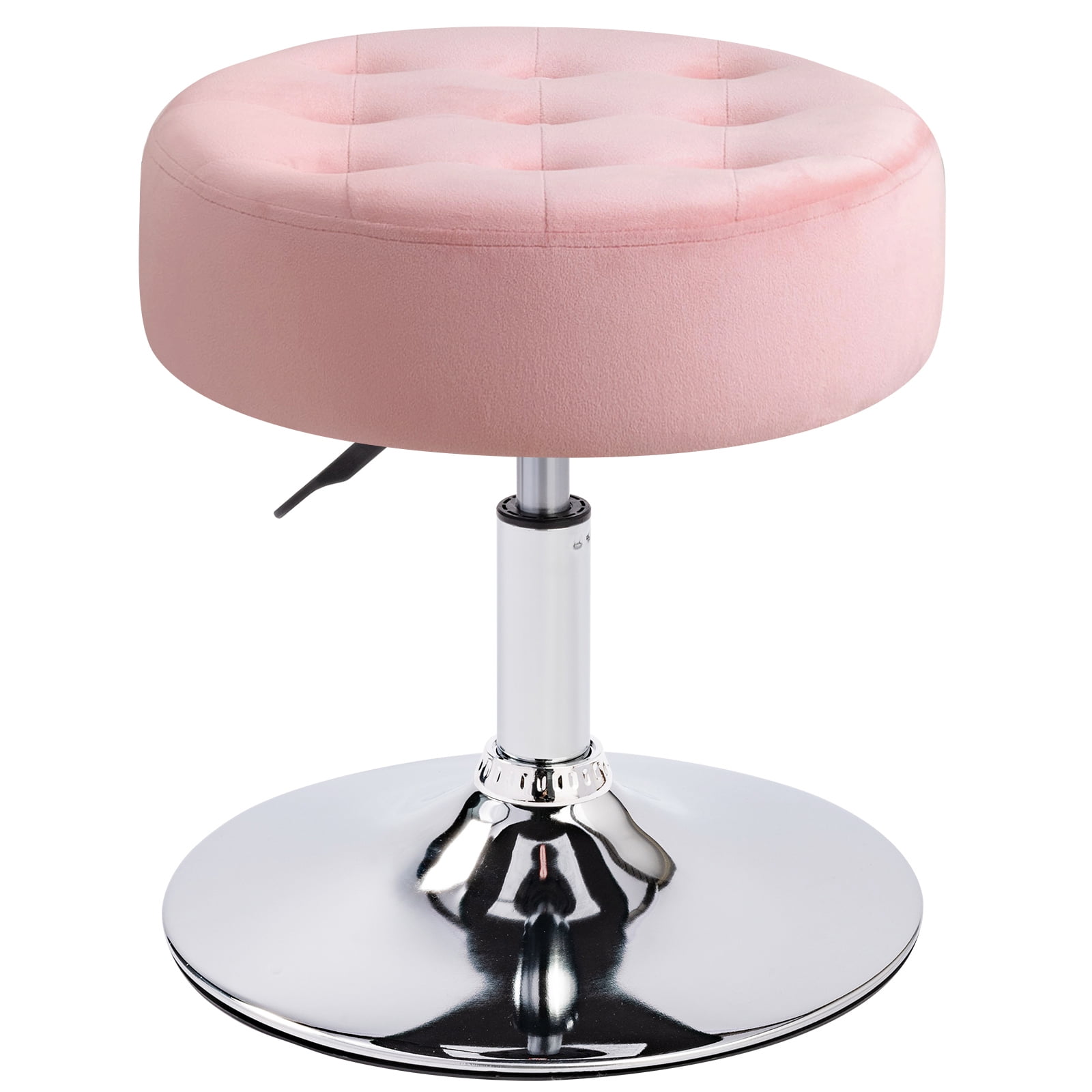 Furniliving Velvet Vanity Stool Swivel Modern Round Ottoman Adjustable