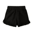 thumbnail image 1 of Ketyyh-chn99 Baby Cotton Linen Ruffle Bloomers Girls Shorts Thin Baby Candy Color Middle Large Children Denim Shorts Summer Girls Shorts Children Size for 7-8 Years,Black, 1 of 5